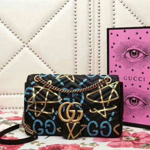 443496 Gucci GG Marmontϵ Wp Ϳfӡ ̖(ho) 朗l米 ɫ